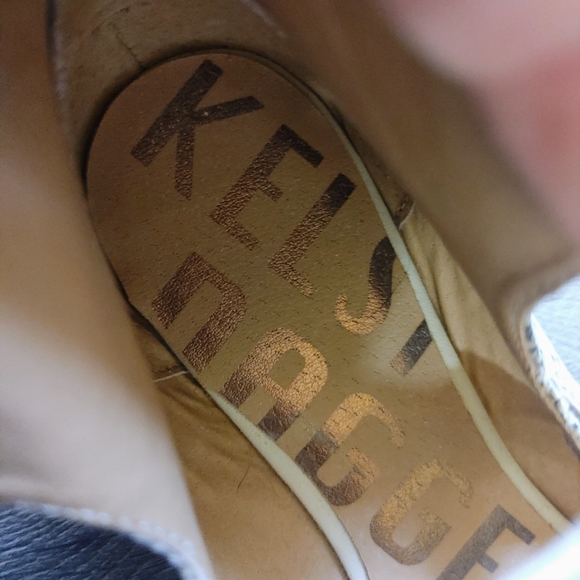 Kelsi Dagger Snakeskin Multi Strap Ankle Flats Size 7.5 - Picture 4 of 5